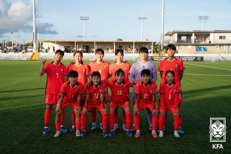 본문 이미지 - 한국 여자축구대표팀(대한축구협회 제공) 
