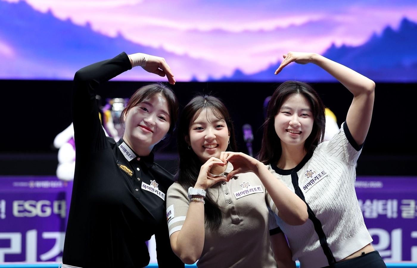 본문 이미지 - 하이원위너스 소속 강지은, 전지우, 이미래 선수(하이원리조트 제공) 