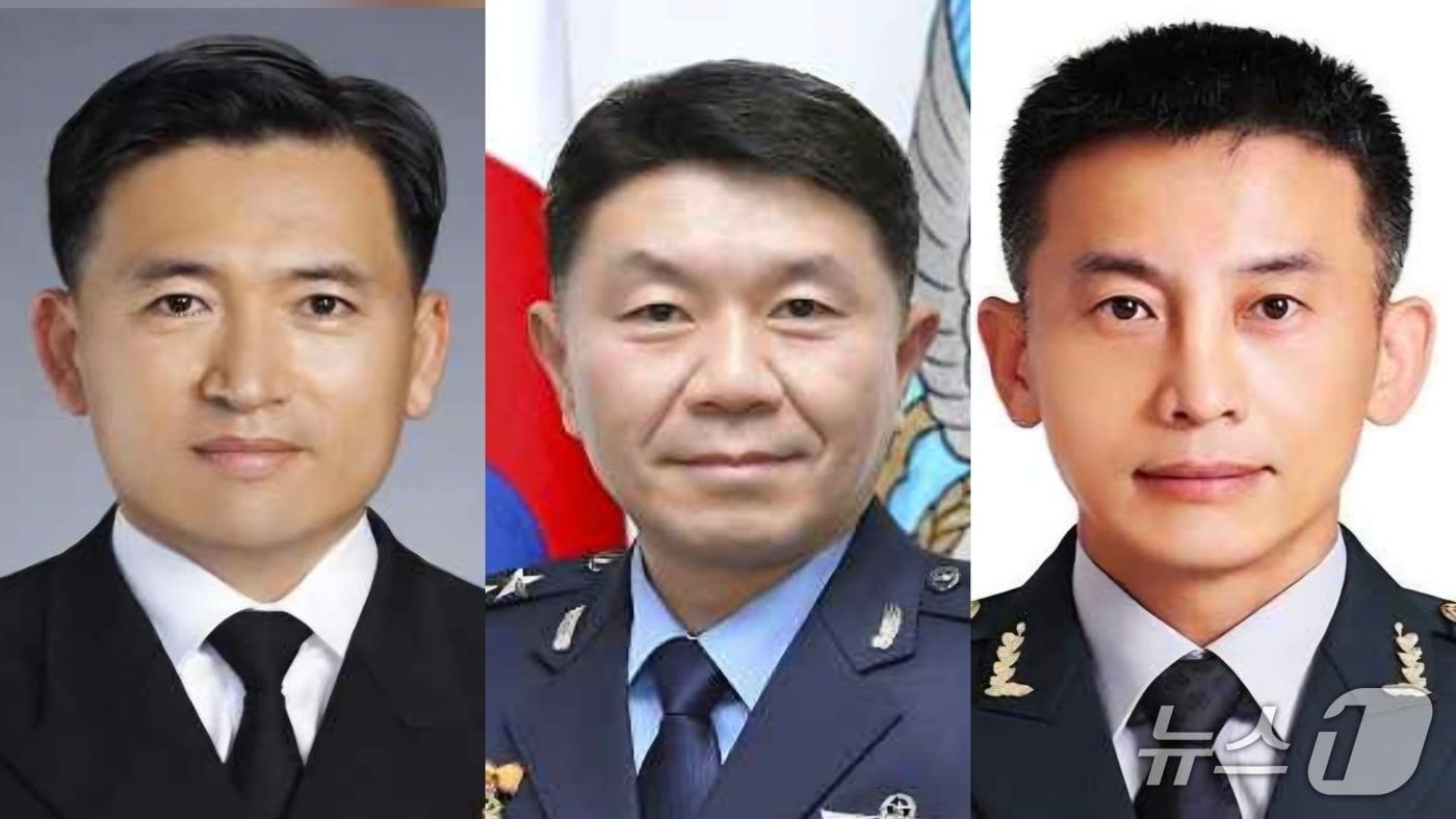 본문 이미지 - 윤한일 신임 지작사 참모장·박흥재 신임 공군사관학교장·조충호 신임 해군참모차장(국방부 제공)