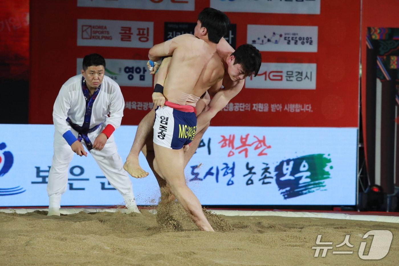 본문 이미지 - 지난해 전국씨름대회 장면.(보은군 제공. 재판매 및 DB금지)/뉴스1 