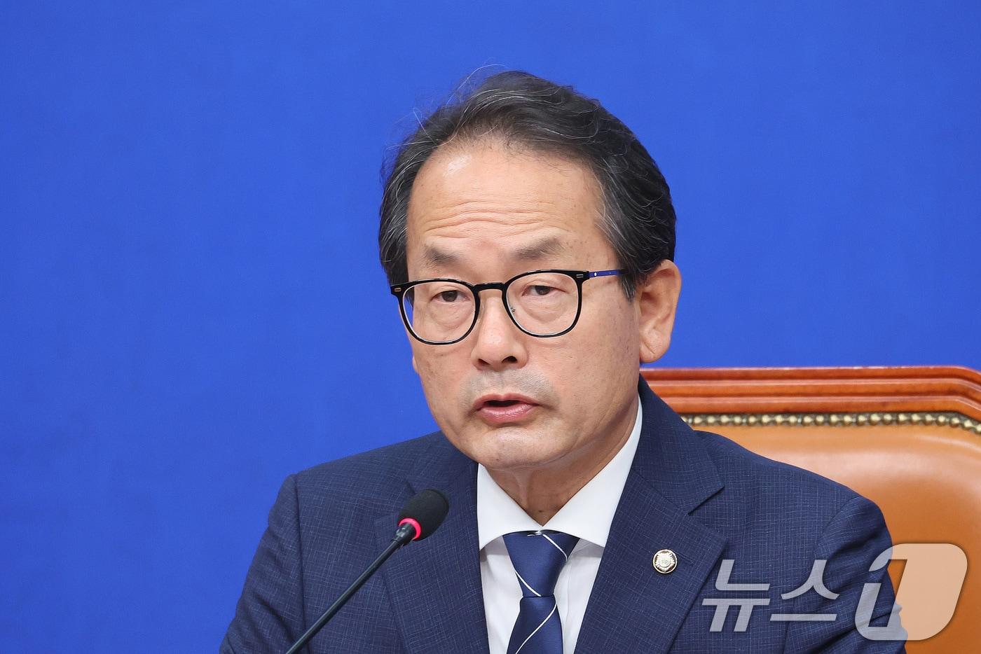 본문 이미지 - 강준현 더불어민주당 수석대변인이 7일 서울 여의도 국회에서 기자간담회를 하고 있다. 2026.6.7 ⓒ 뉴스1 신웅수 기자