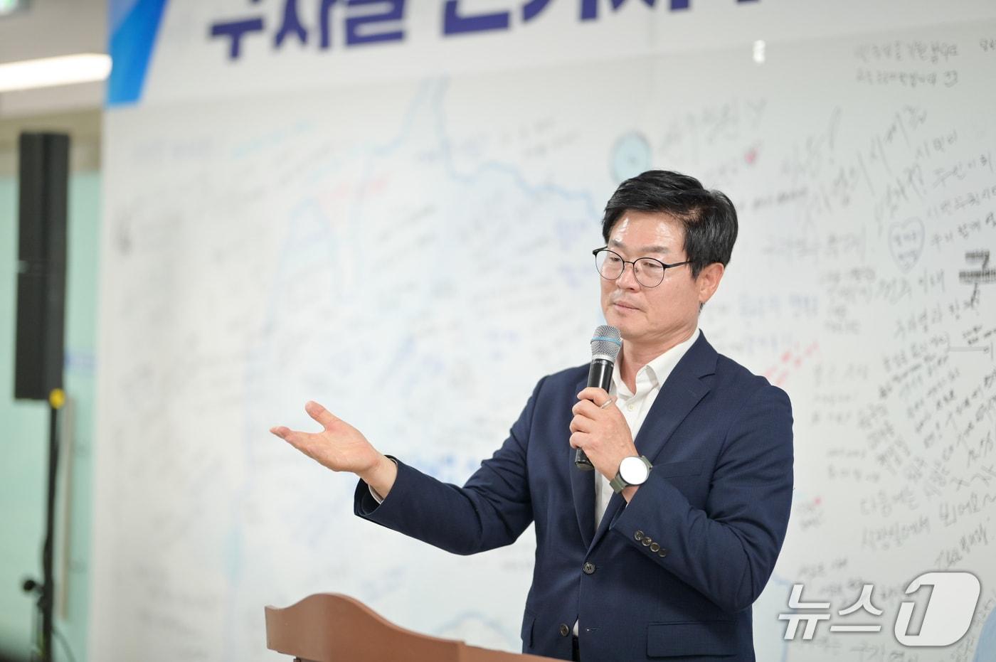 본문 이미지 - 구자열 더불어민주당 민선 9기 강원 원주시장 당선인. (구자열 당선인 측 제공. 재판매 및 DB금지) 2026.6.8/뉴스1