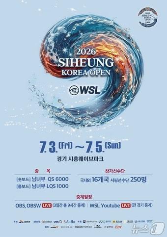 본문 이미지 - WSL(World Surf League) 시흥 코리아 오픈 국제서핑대회.(시흥시 제공)