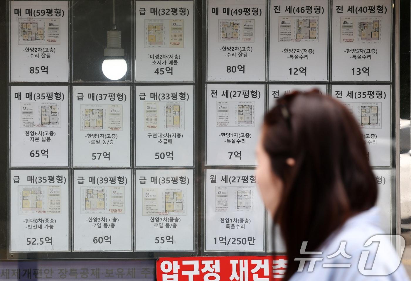본문 이미지 - 서울 강남구의 한 부동산의 모습. (자료사진) ⓒ 뉴스1 최지환 기자