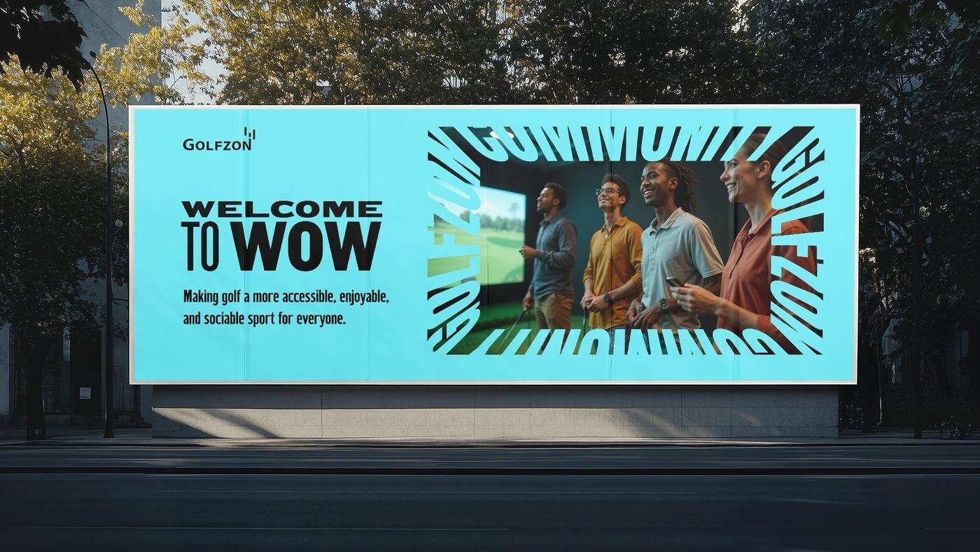 본문 이미지 - 골프존 아메리카가 진행하고 있는 'Welcome to Wow' 마케팅 캠페인 이미지. (골프존 제공)