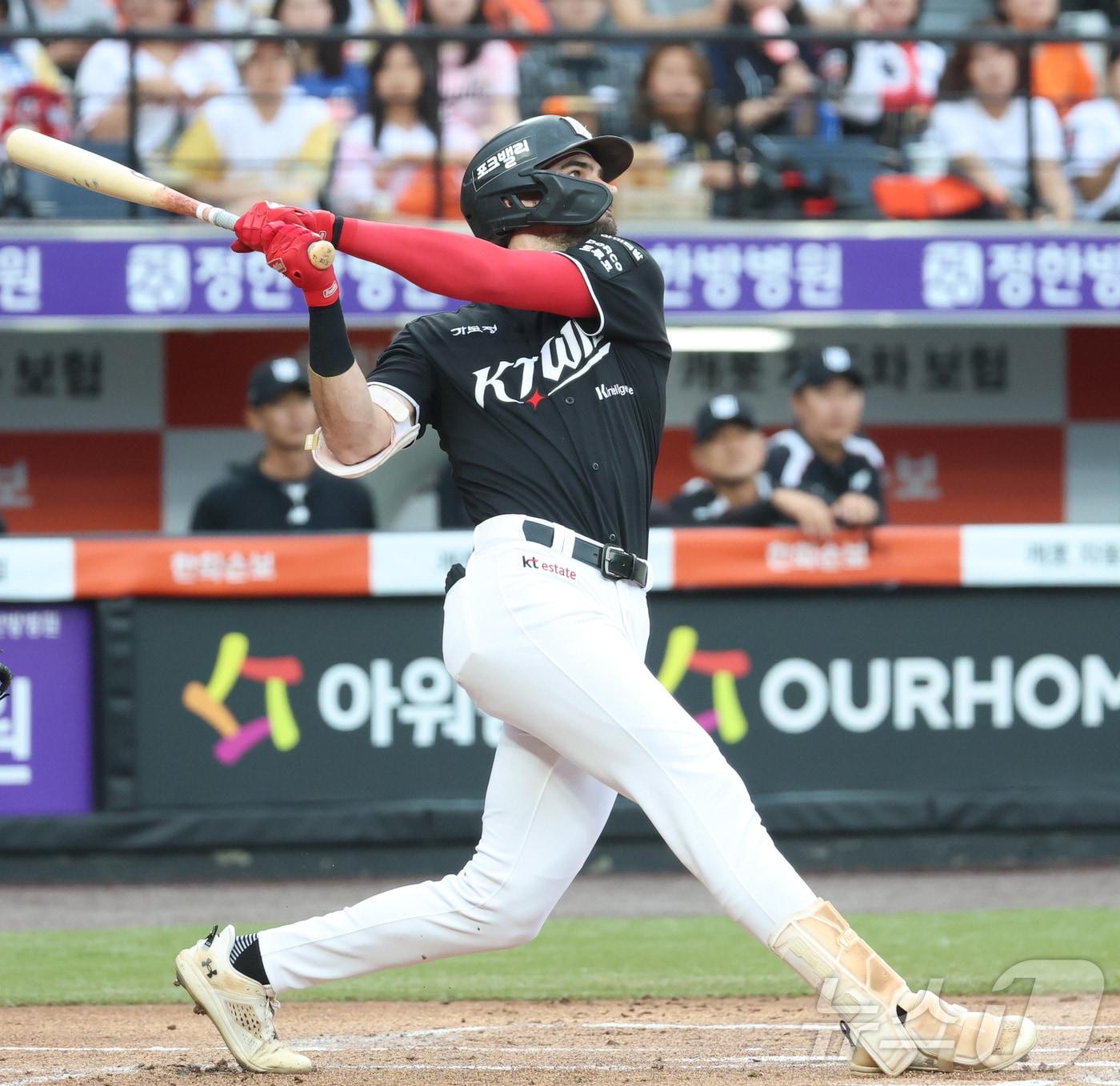 본문 이미지 - KT 위즈 외국인 타자 샘 힐리어드. 2026.7.1 ⓒ 뉴스1 김기남 기자