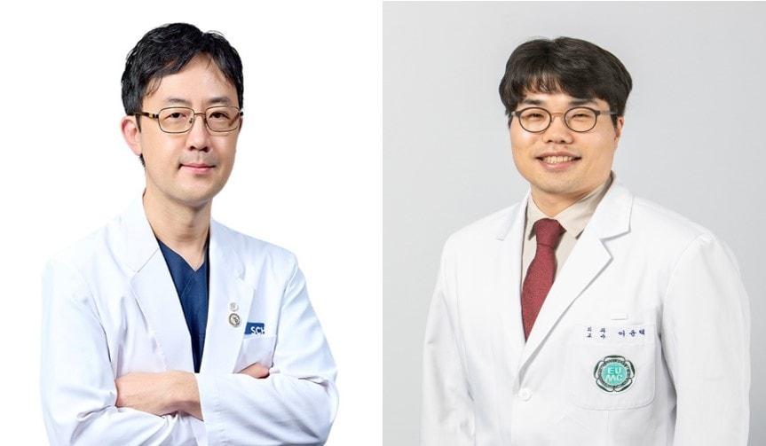 본문 이미지 - 김상현 순천향대서울병원 외과 교수(왼쪽)와 이윤택 이대서울병원 외과 교수.(순천향대서울병원 제공0