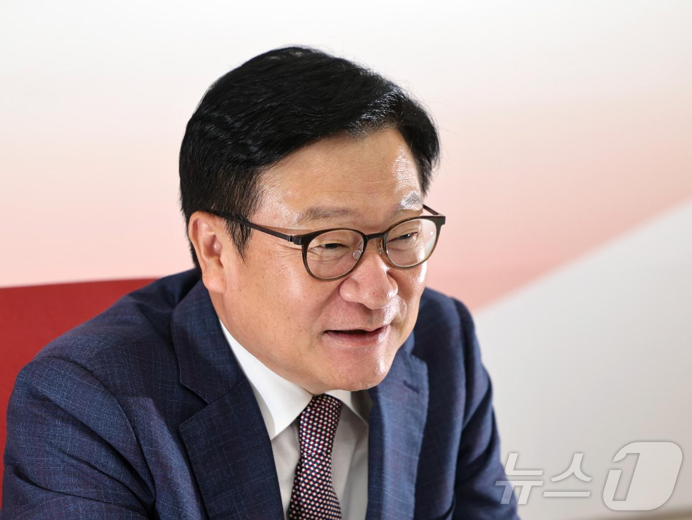 본문 이미지 - 정점식 국민의힘 원내대표가 10일 서울 여의도 국회에서 뉴스1과 인터뷰를 하고 있다. 2026.7.10 ⓒ 뉴스1 황기선 기자