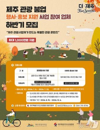 본문 이미지 - 제주 관광 붐업 지원 사업 포스터.(제주관광협회 제공. 재판매 및 DB 금지)