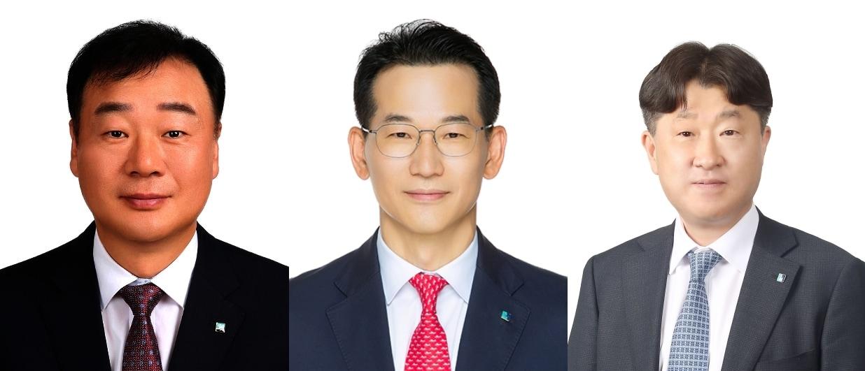 본문 이미지 - (왼쪽부터) 정은지 금융소비자보호그룹장, 이동운 AX전략그룹장, 정광석 글로벌사업그룹장.(IBK기업은행 제공).