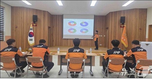 본문 이미지 -  강원소방, 대형산불 연구.(도소방본부 제공, 재판매 및 DB금지)