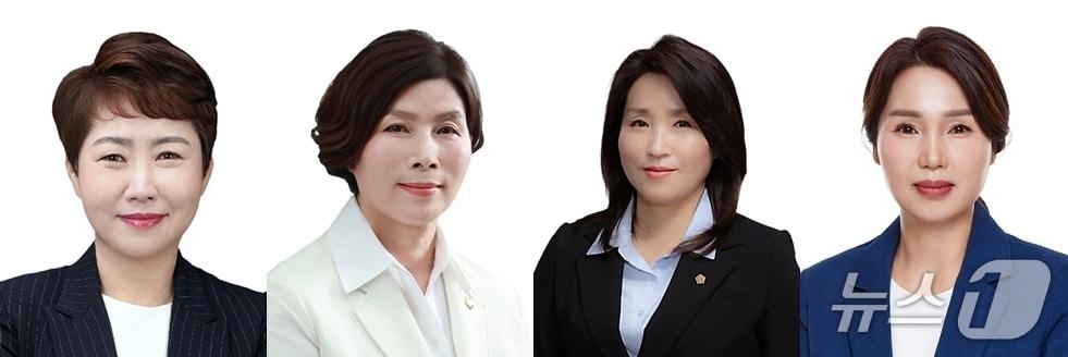 본문 이미지 - (왼쪽부터 순서대로) 전북 익산시의회 정영미 의원, 김미선 의원, 이중선 의원, 김순덕 의원.(익산시의회 제공. 재판매 및 DB 금지)
