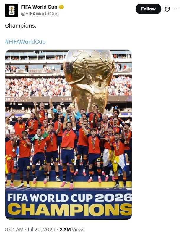 본문 이미지 - (출처=국제축구연맹(FIFA·피파) 월드컵 엑스(X) 계정)