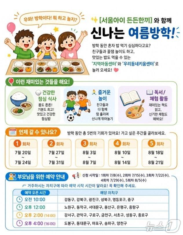본문 이미지 - 서울아이 든든한끼 포스터.(서울시 제공)