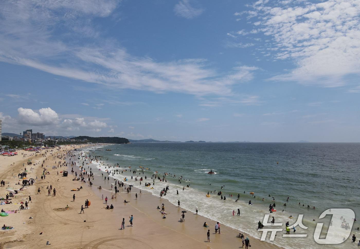 본문 이미지 - 보령 대천해수욕장을 찾은 피서객 모습.(뉴스1DB) ⓒ 뉴스1 김기태 기자