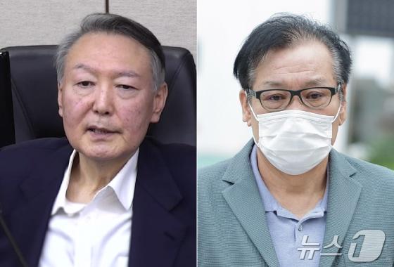 본문 이미지 -  윤석열 전 대통령(왼쪽)과 건진법사 전성배 씨/뉴스1 DB