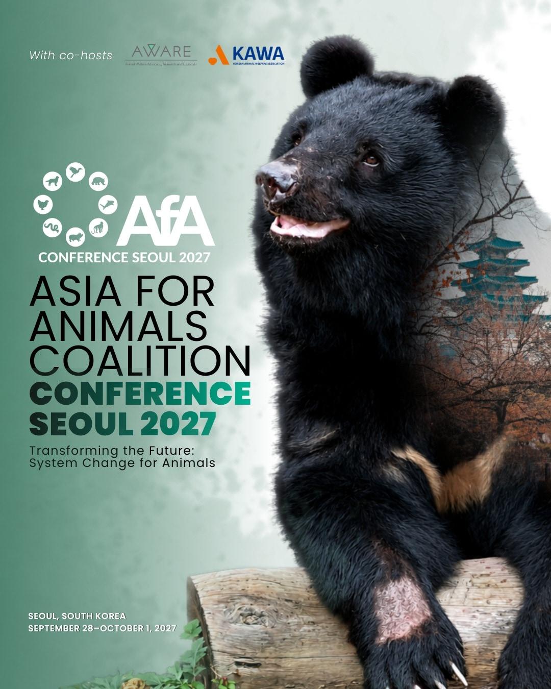 본문 이미지 - 동물복지 국제 컨퍼런스인 '아시아 포 애니멀스(Asia for Animals·AfA) 컨퍼런스'가 2027년 처음으로 한국에서 열린다(단체 제공). ⓒ 뉴스1