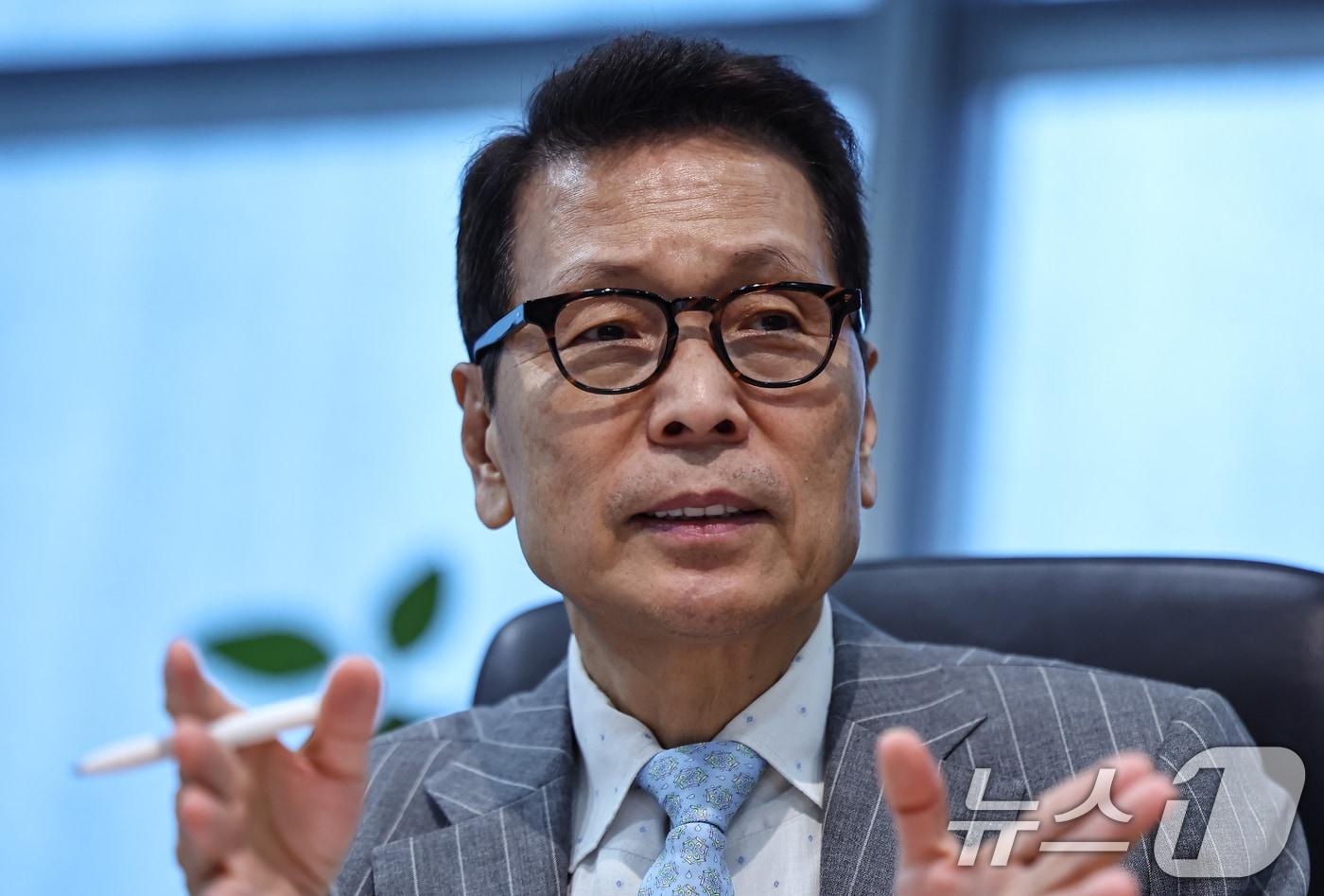본문 이미지 - 배재규 한국투자신탁운용 대표가 28일 서울 영등포구 한국투자신탁운용에서 뉴스1과 인터뷰를 하고 있다. 2026.7.28 ⓒ 뉴스1 김도우 기자