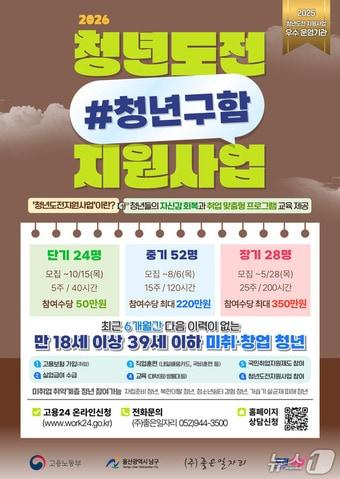 본문 이미지 - 울산 남구 청년도전지원사업 포스터.(울산 남구 제공. 재판매 및 DB금지)/뉴스1