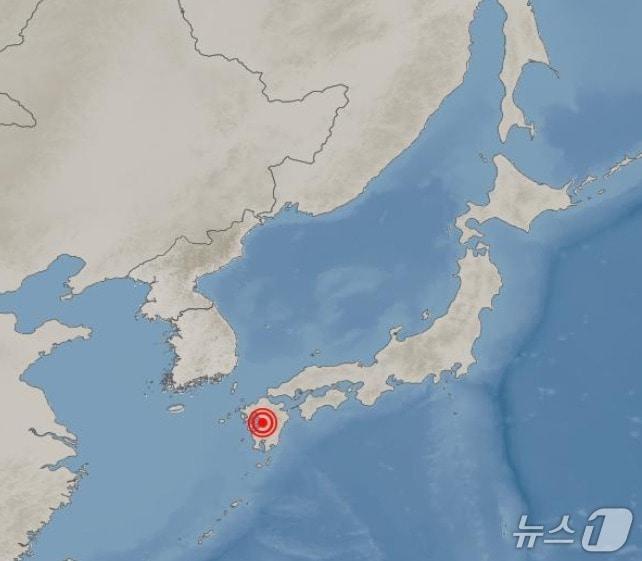 본문 이미지 - 일본 규슈 지진.(기상청 제공. 재판매 및 DB금지)