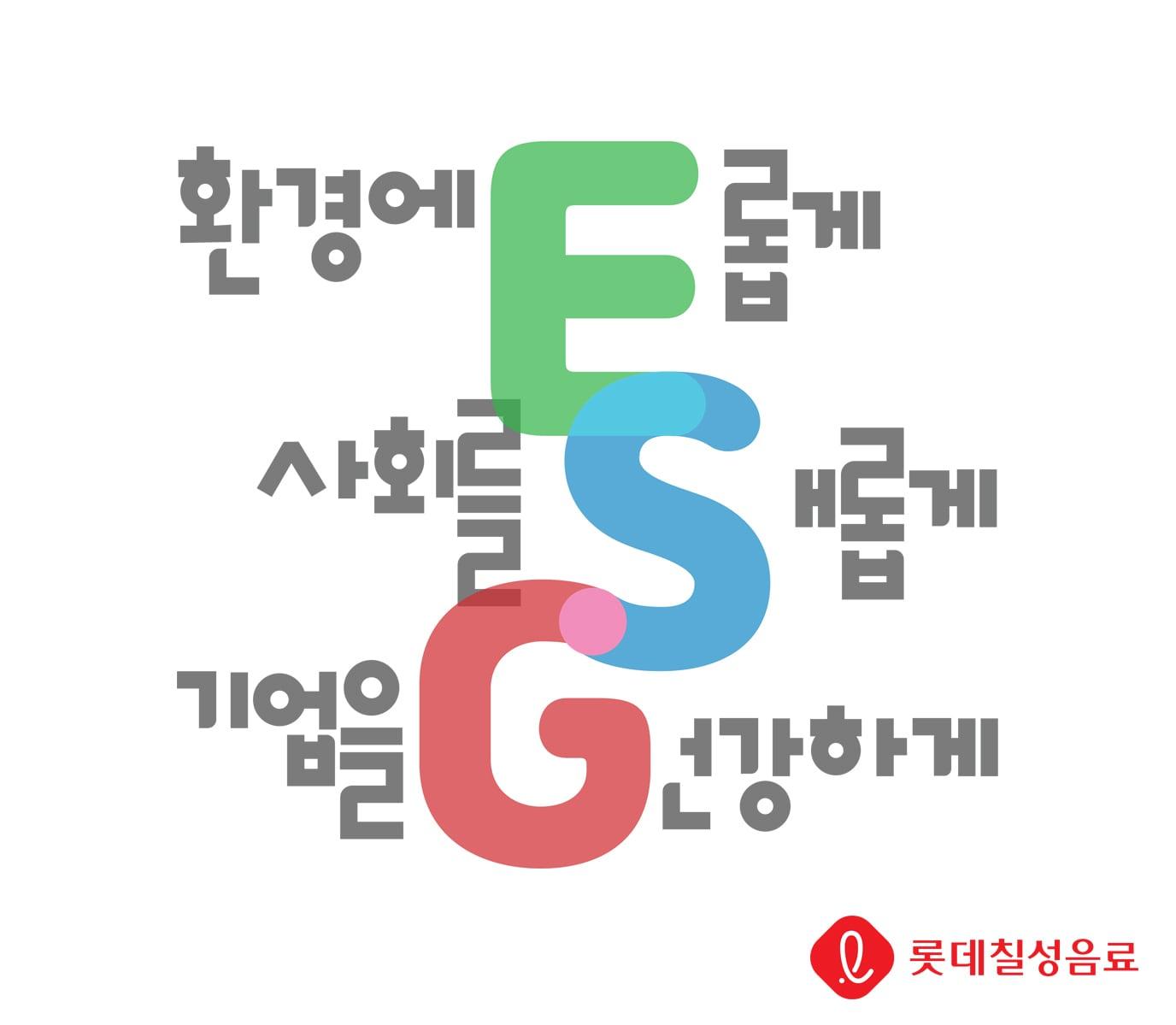 본문 이미지 - 롯데칠성음료 ESG슬로건.(롯데칠성음료 제공)