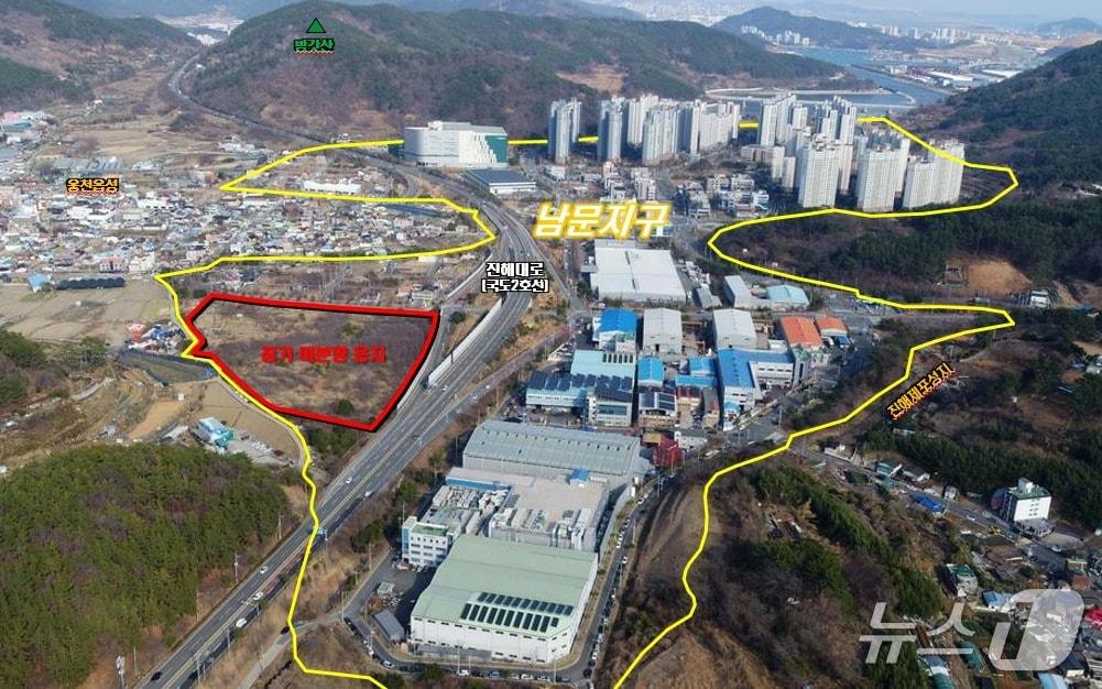 본문 이미지 - 부산진해경제자유구역 남문지구 공동주택용지 전경 (경자청 제공. 재판매 및 DB금지)
