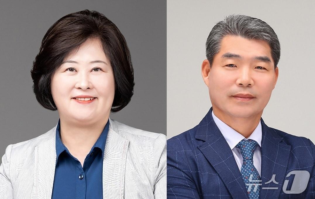 본문 이미지 - 제10대 전북 남원시의회 한명숙 의장(4선, 왼쪽)과 소태수 부의장(재선)(남원시의회 제공. 재판매 및 DB금지)/뉴스1   