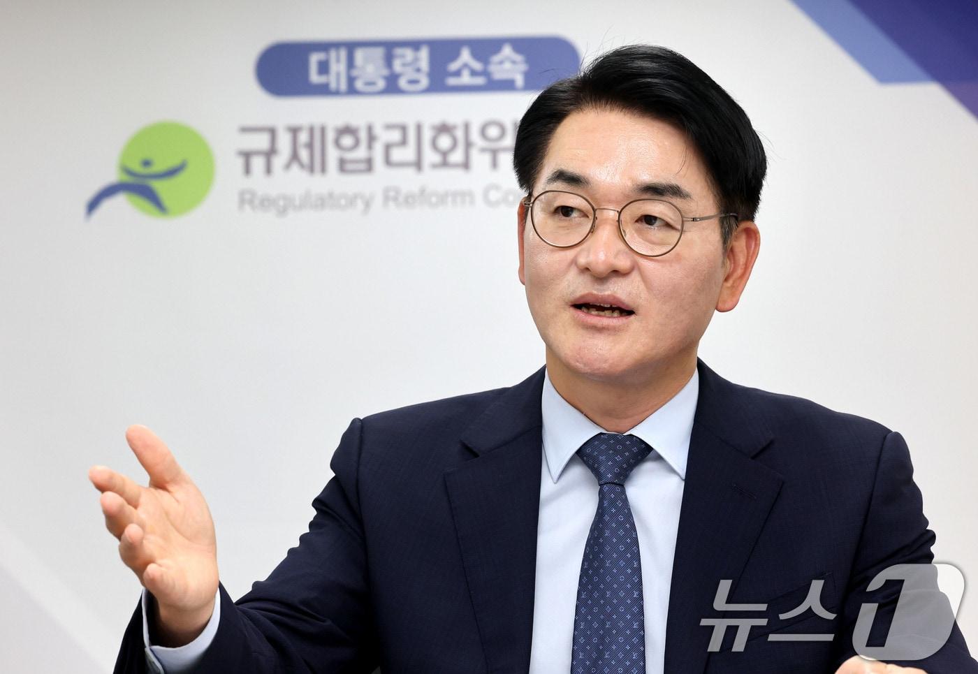 본문 이미지 - 박용진 대통령 직속 규제합리화위원회 부위원장이 3일 서울 중구 사무실에서 뉴스1과 인터뷰를 하고 있다. 2026.7.3 ⓒ 뉴스1 이광호 기자