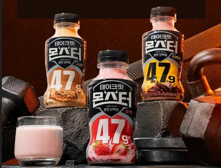 본문 이미지 - 남양유업 단백질 47g '테이크핏 몬스터 딸기맛' 신제품.(남양유업 제공)