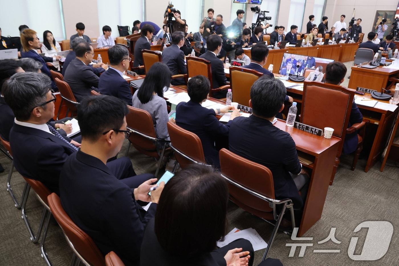 본문 이미지 - 30일 서울 여의도 국회 문화체육관광위원회에서 대한축구협회 현안 관련 청문회가 열리고 있다. 2026.7.30 ⓒ 뉴스1 국회사진기자단