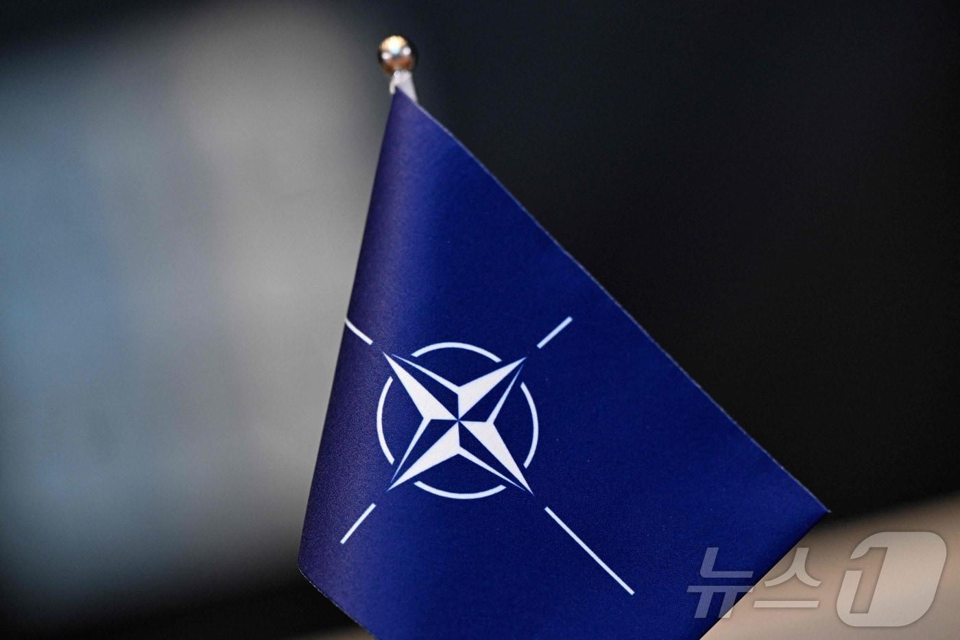 본문 이미지 - 북대서양조약기구(NATO·나토) 로고가 새겨진 깃발. ⓒ AFP=뉴스1