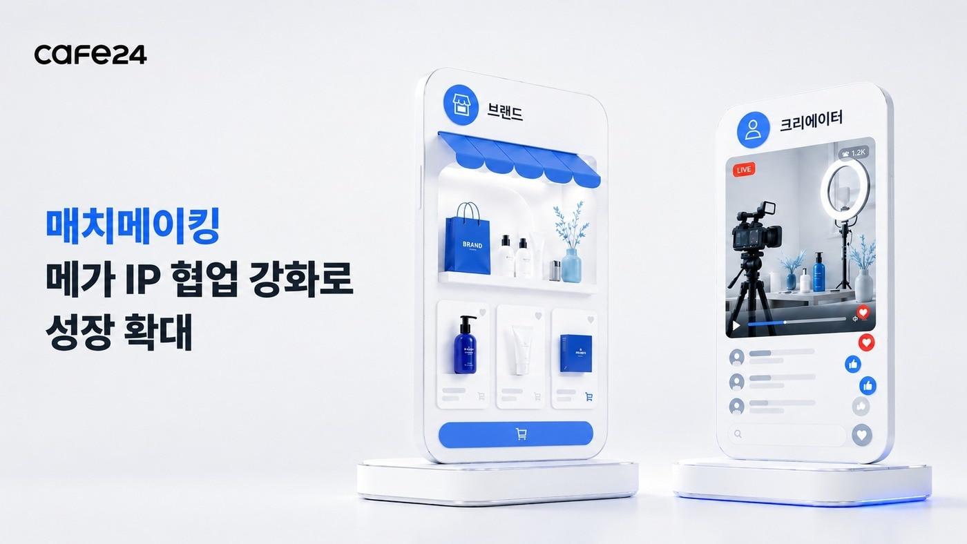 본문 이미지 -  카페24가 브랜드와 크리에이터를 연결하는 콘텐츠 커머스 서비스 '매치메이킹'의 올해 상반기 협업 거래 성과를 공개했다. (카페24 제공)