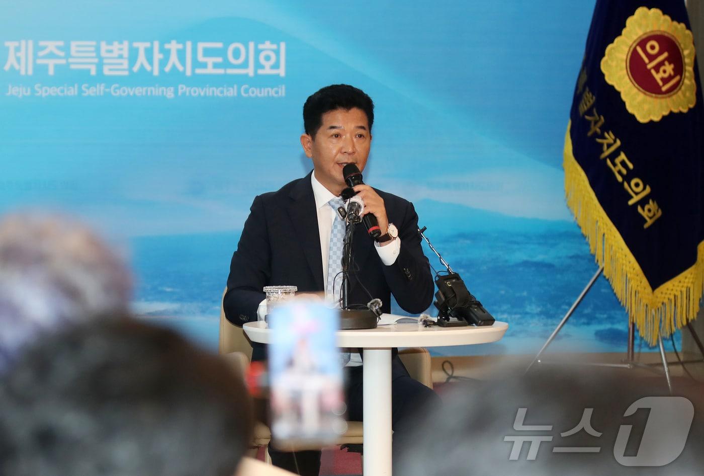 본문 이미지 - 송영훈 제주특별자치도의회 의장.(제주특별자치도의회 제공, 재판매 및 DB 금지)