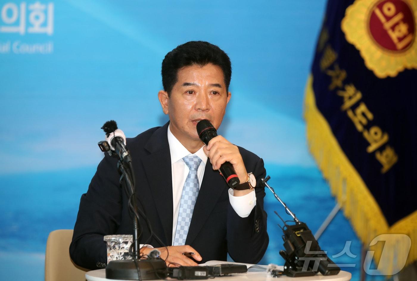 본문 이미지 - 송영훈 제주특별자치도의회 의장.(제주특별자치도의회 제공, 재판매 및 DB 금지) /뉴스1