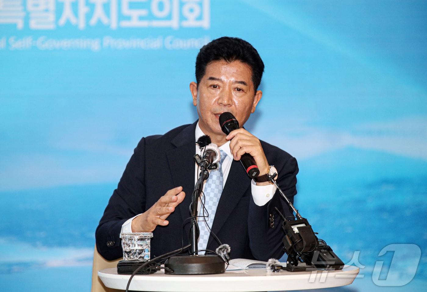 본문 이미지 - 송영훈 제주특별자치도의회 의장.(제주특별자치도의회 제공, 재판매 및 DB 금지)/뉴스1