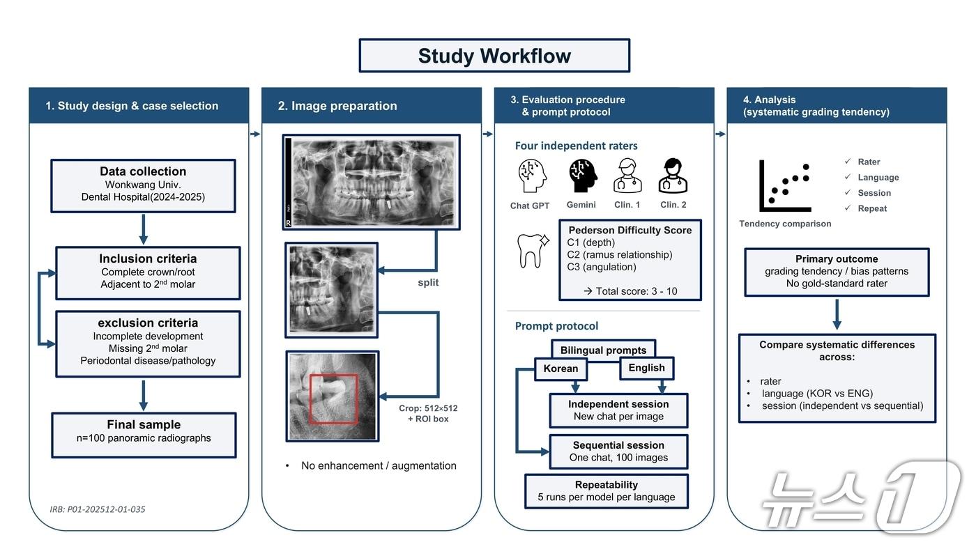 본문 이미지 - 연구 흐름도. (원광대학교 대전치과병원 김봉철 교수 연구팀 제공. 재판매 및 DB금지) 2026.7.8/뉴스1