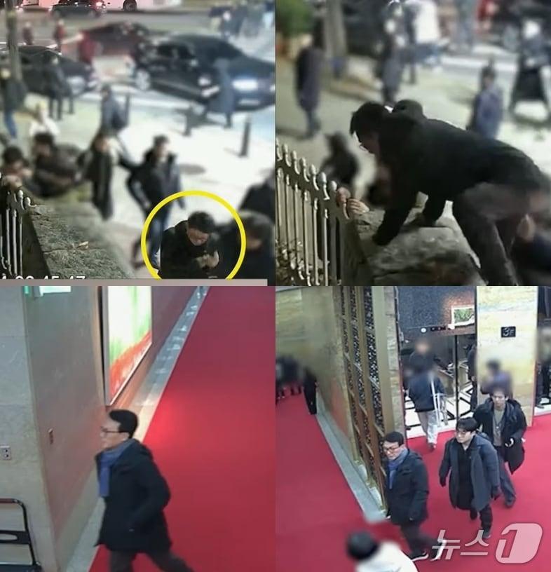 본문 이미지 -  8일 유튜브 채널 '김어준의 겸손은 힘들다 뉴스공장'이 공개한 2025년 12월 4일 새벽 12시 45분에서 1시 사이 김민석 전 국무총리가 국회 담장을 넘어 본회장으로 들어가려한 모습이 담긴 CCTV 영상. (유튜브 갈무리) ⓒ 뉴스1