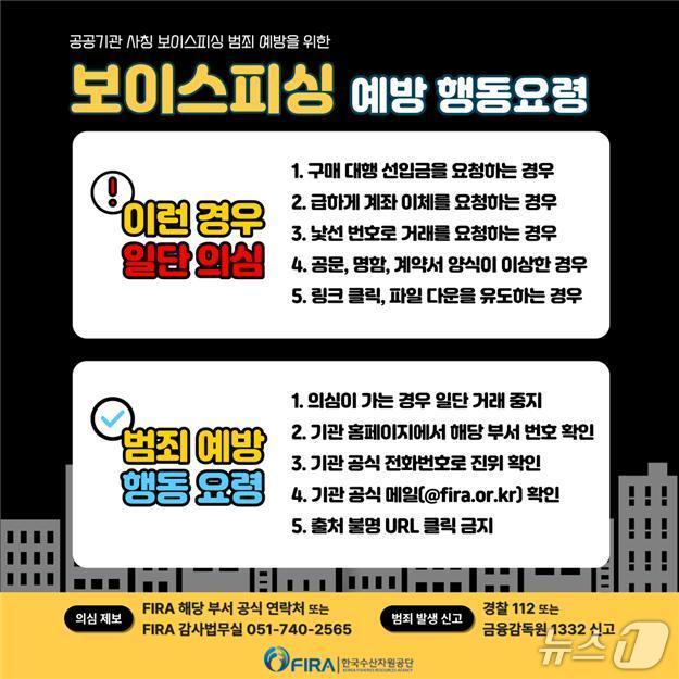 본문 이미지 - 보이스피싱 예방 행동요령(한국수산자원공단 제공)