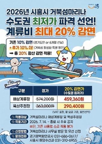 본문 이미지 - 거북섬마리나 계류시설 홍보물.(시흥시 제공)