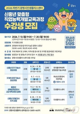 본문 이미지 - 직업능력개발교육과정.(광명시 제공)