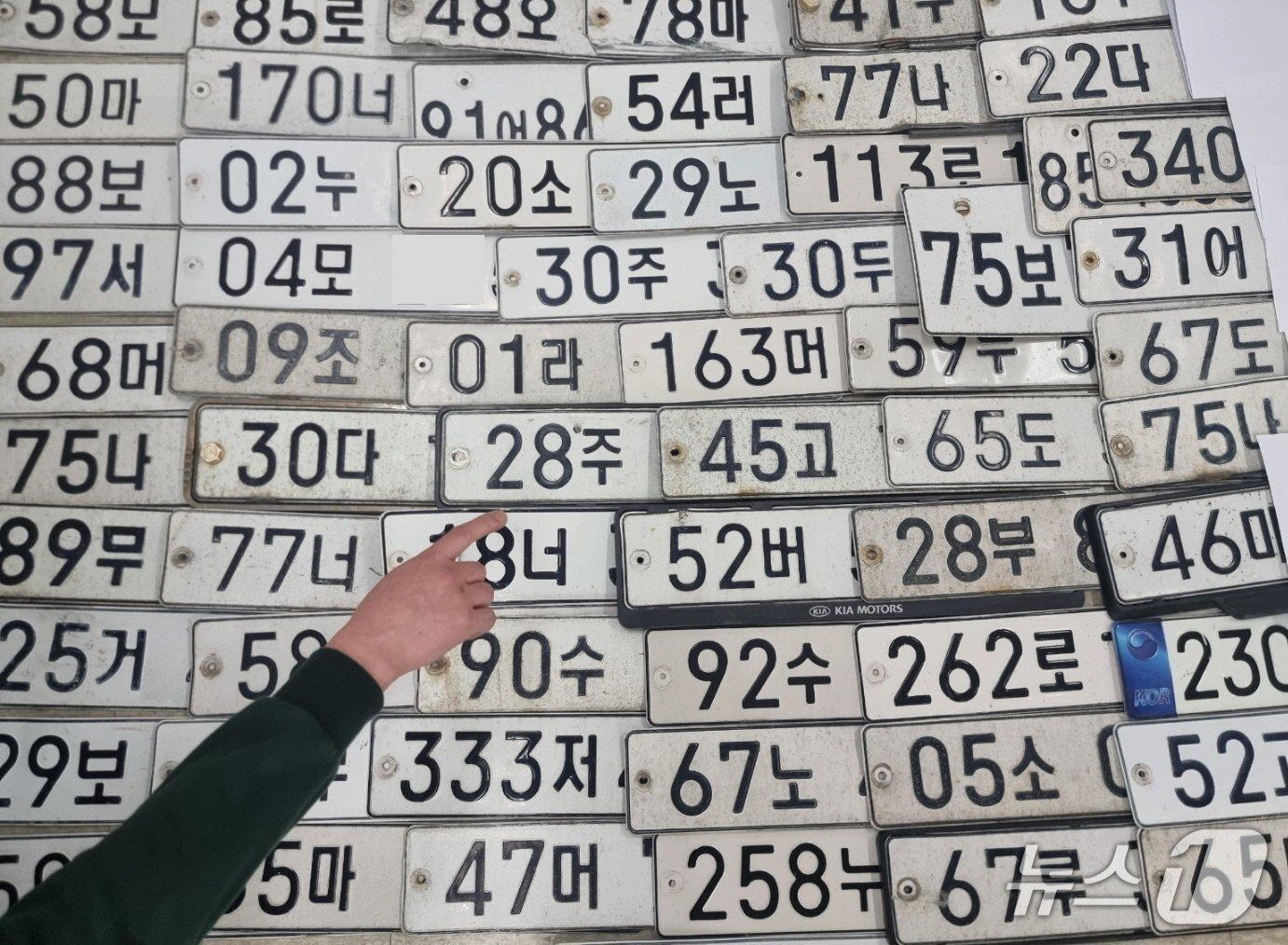 본문 이미지 - 경기 수원시가 상반기 체납차를 대상으로 영치한 번호판. (수원시 제공. 재판매 및 DB 금지) 2026.7.9/뉴스1 