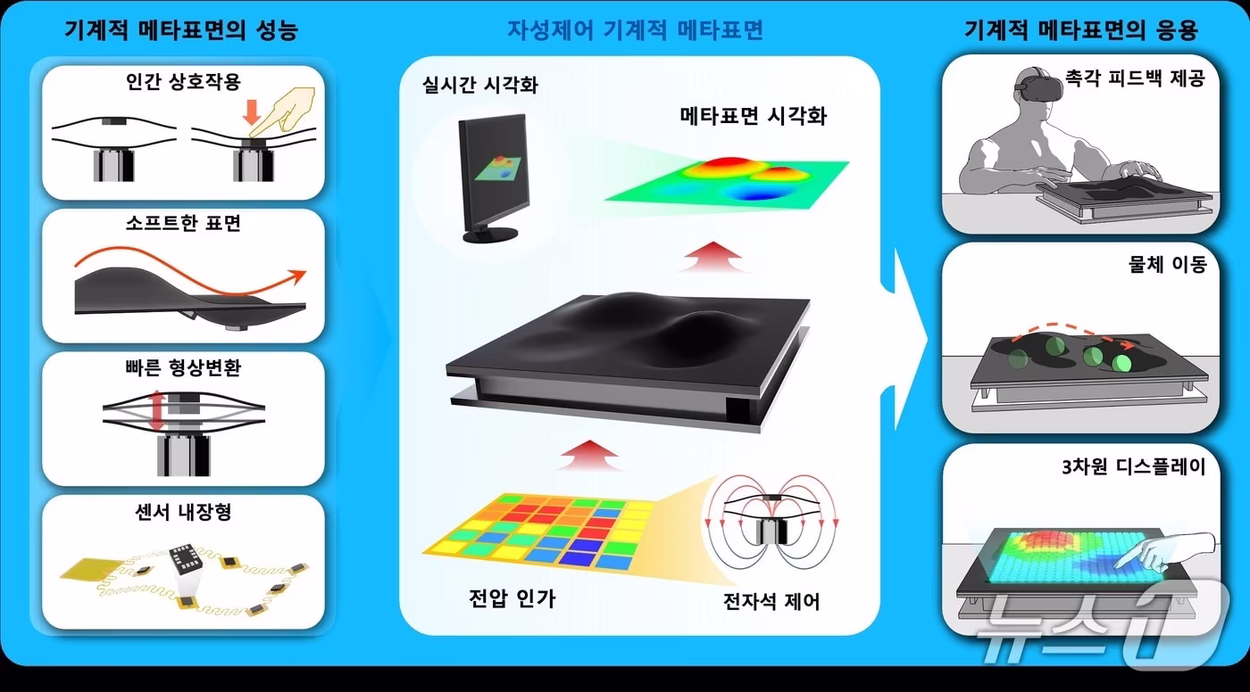 본문 이미지 - 자성제어 기계적 메타표면의 성능 및 응용. (경희대학교 신소재공학과 석사 유정민 제공. 재판매 및 DB금지) 2026.7.9/뉴스1