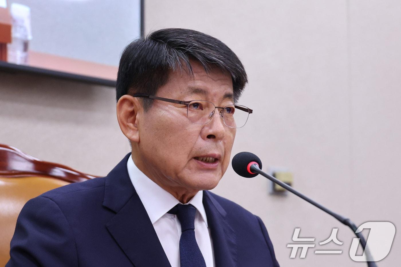 본문 이미지 - 서삼석 위원장이 9일 서울 여의도 국회에서 열린 농림축산식품해양수산위원회 전체회의에서 발언하고 있다. 2026.7.9 ⓒ 뉴스1 신웅수 기자