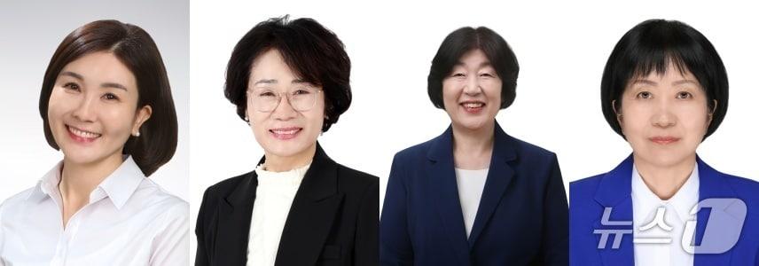 본문 이미지 -  인미동(왼쪽부터), 박은희, 하경옥, 이나영 위원장 (시의회 제공) / 뉴스1