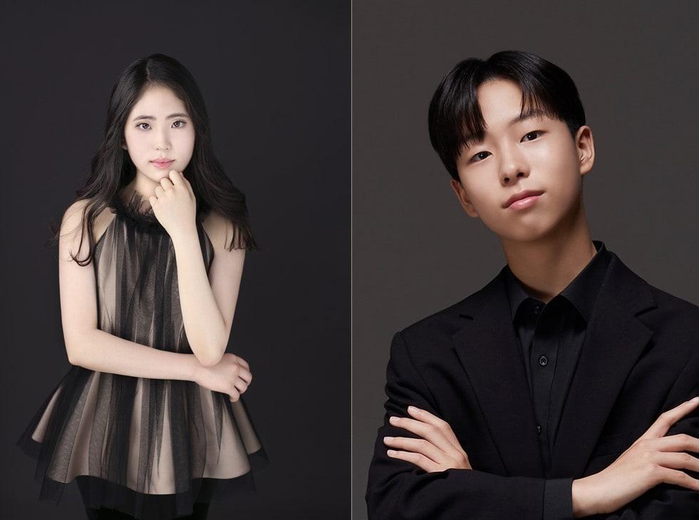 본문 이미지 - 피아니스트 김유림(왼쪽)과 이주언(금호문화재단 제공)