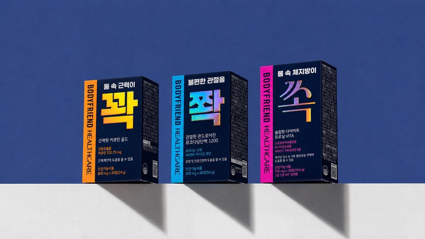 본문 이미지 - 바디프랜드가 건강기능식품 브랜드 '바디프랜드 헬스케어'를 론칭하고 건강기능식품 3종을 출시한다. (바디프랜드 제공) 