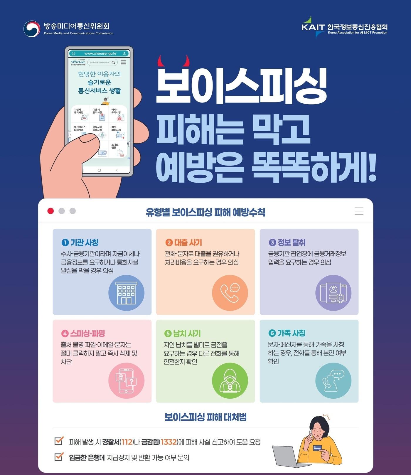 본문 이미지 - 보이스피싱 예방 교육 포스터.(한국정보통신진흥협회 제공)
