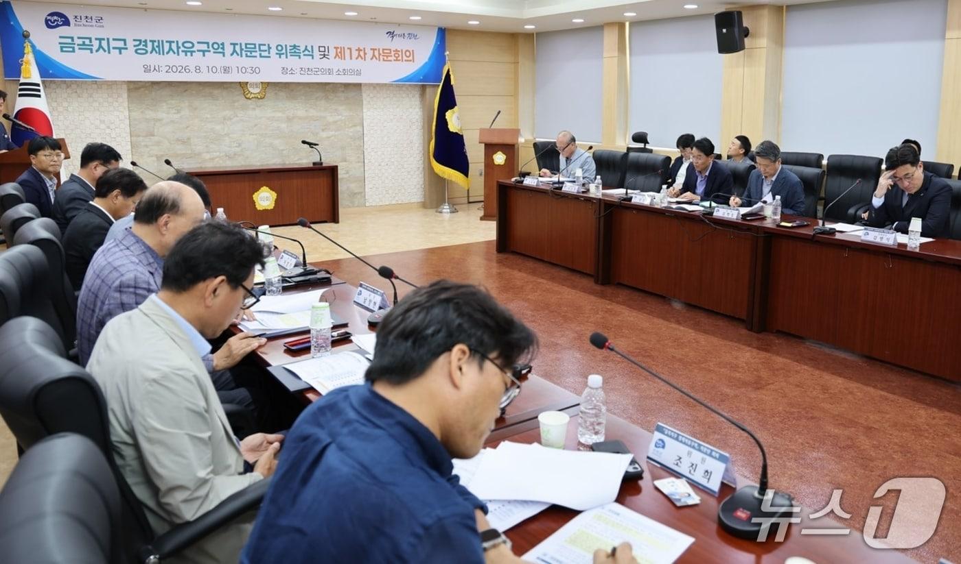 본문 이미지 - 진천군, 금곡지구 경제자유구역 지정 전문가 자문단 회의.(진천군 제공. 재판매 및 DB금지)/뉴스1