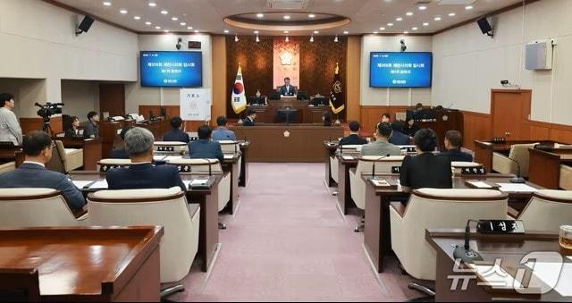 본문 이미지 -  제천시의회 본회의장. (제천시의회 제공. 재판매 및 DB 금지)
