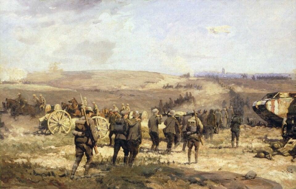 본문 이미지 - 아미앵 전투 (출처: William Longstaff, 1918, Public domain, via Wikimedia Commons)